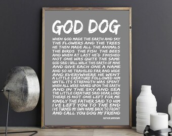 God Dog Poem Etsy God Dog Poem Etsy