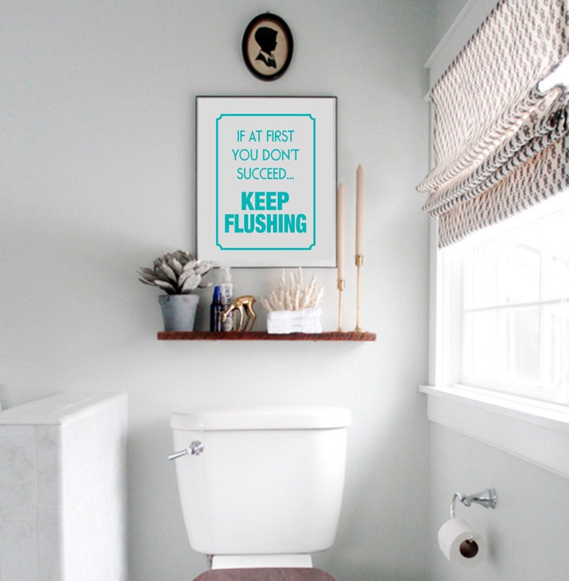 Printable Funny Bathroom Print Funny Quote If at First You - Etsy