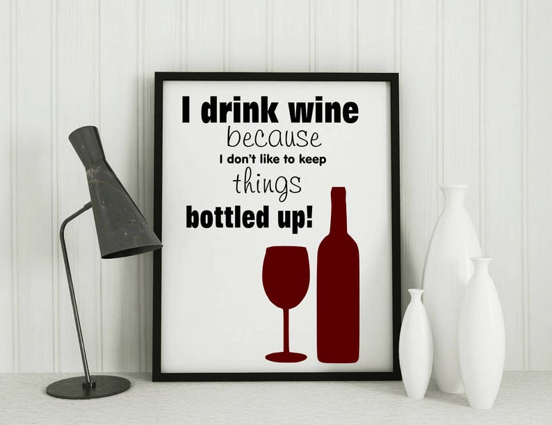 Wine Art Wine Art Decor for Kitchen Wall Art Wine Lovers | Etsy