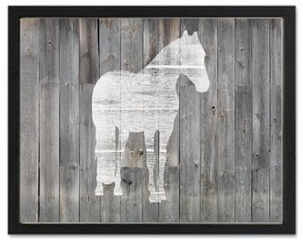 Horse gift, barnwood, western wall decor, horse silhouette, distressed rustic gift for cowgirl cowboy