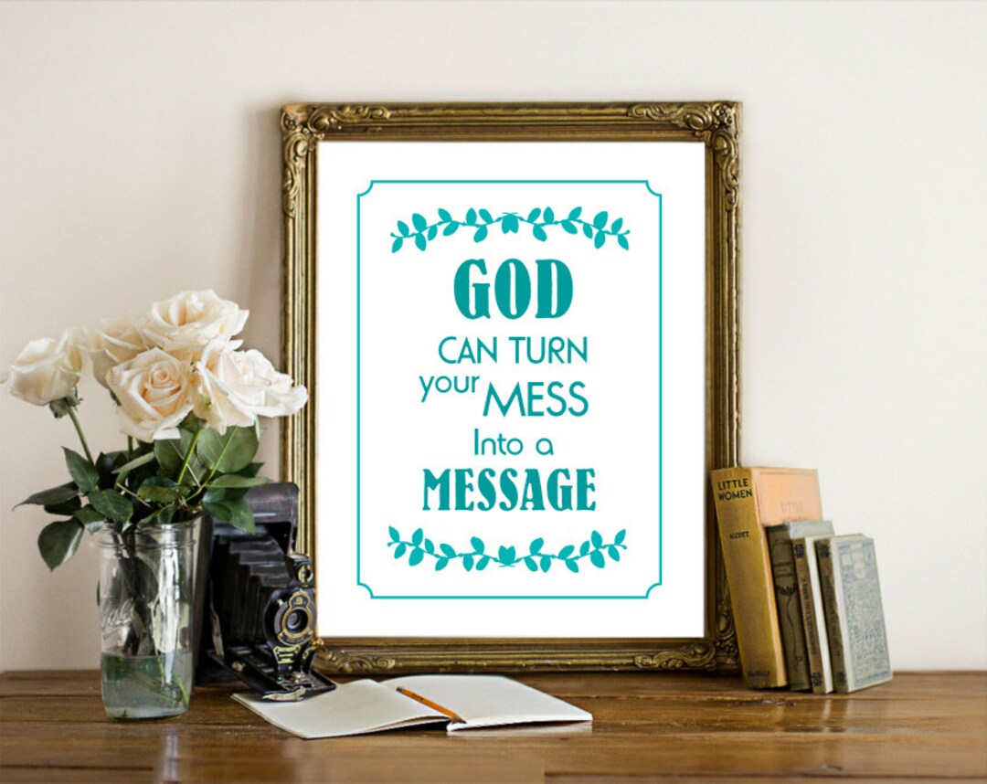 Christian Quote Printable Religious Print Inspirational Wall - Etsy