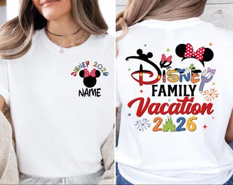Disney Family Vacation 2026 Dtf Transfer, Magic Kingdom Ready To Press
