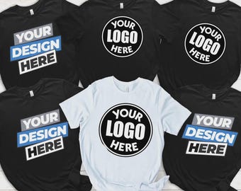 Personalisierte Bella Canvas T-Shirt: Fügen Sie Ihren Text, ein Foto oder ein Logo hinzu