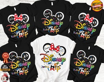 Custom Disneyworld Family Trip Shirt, Disney Family Vacation Shirt, Personalized Family Matching Shirt, Disney Custom Minnie & Mickey Shirt