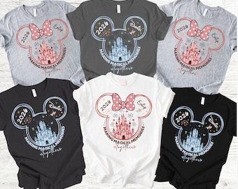 Camisetas familiares Disney personalizadas, camiseta "Creando recuerdos mágicos juntos", camiseta grupal Disney, camiseta personalizada de viaje Disney, camiseta a juego Disney