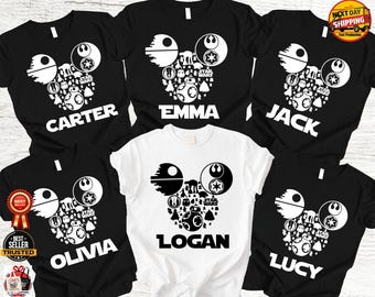 Custom Disney Star Wars 2026 Trip Shirts, Disney Star Wars Mickey Ear Shirt, Disney Family Shirts, Star Wars Shirts, Disney Couple Shirts