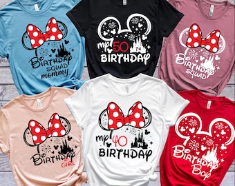 Mickey and Minnie Mouse Birthday Boy Matching Family T-Shirts