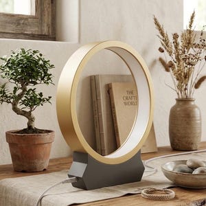 Moderne LED-tafellamp met slimme wifi | 3D-geprinte nachtlamp | Minimalistische sfeerverlichting, warm wit | Duurzaam design cadeau