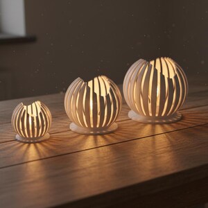 Designerski świecznik LED LUMAÉ | Minimalistyczna lampa stołowa drukowana w 3D | Pomysł na prezent do domu | Urodzinowa parapetówka zdjęcie 4