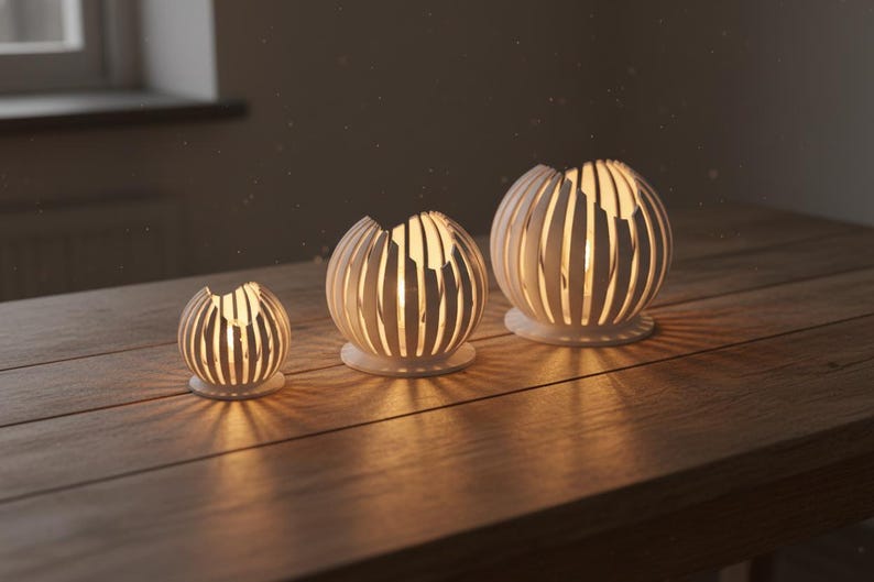 Designerski świecznik LED LUMAÉ | Minimalistyczna lampa stołowa drukowana w 3D | Pomysł na prezent do domu | Urodzinowa parapetówka zdjęcie 4
