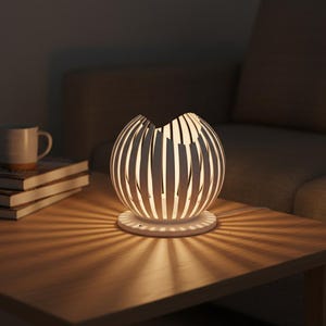 Designerski świecznik LED LUMAÉ | Minimalistyczna lampa stołowa drukowana w 3D | Pomysł na prezent do domu | Urodzinowa parapetówka zdjęcie 12