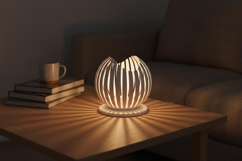 Designerski świecznik LED LUMAÉ | Minimalistyczna lampa stołowa drukowana w 3D | Pomysł na prezent do domu | Urodzinowa parapetówka zdjęcie 12