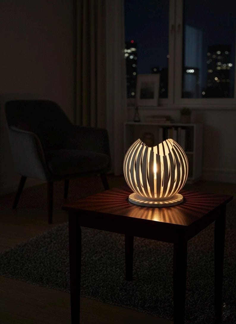 Designerski świecznik LED LUMAÉ | Minimalistyczna lampa stołowa drukowana w 3D | Pomysł na prezent do domu | Urodzinowa parapetówka zdjęcie 11