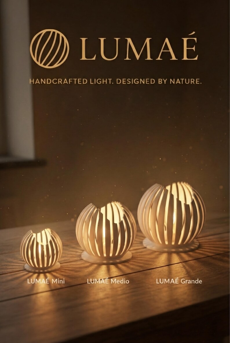 Designerski świecznik LED LUMAÉ | Minimalistyczna lampa stołowa drukowana w 3D | Pomysł na prezent do domu | Urodzinowa parapetówka zdjęcie 2