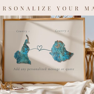 Personalized Map Print – Two City Custom Art (Digital Download)