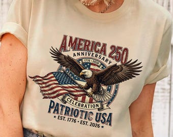 Camiseta America 250, Camiseta del 250 aniversario de EE. UU., Camiseta patriótica con la bandera estadounidense, Camiseta del Día de la Independencia 2026, Camiseta vintage de EE. UU. del 4 de julio