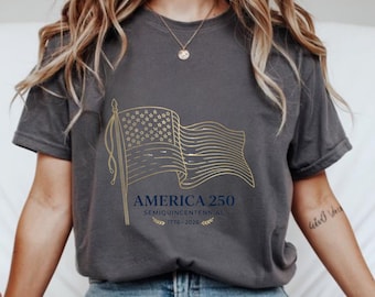 Camiseta America 250, Camiseta del 250 aniversario de EE. UU., Camiseta patriótica con la bandera estadounidense, Camiseta del Día de la Independencia 2026, Camiseta vintage de EE. UU. del 4 de julio