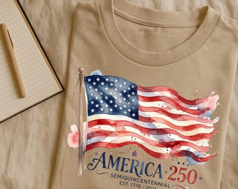 Camiseta America 250, Camiseta del 250 aniversario de EE. UU., Camiseta patriótica con la bandera estadounidense, Camiseta del Día de la Independencia 2026, Camiseta vintage de EE. UU. del 4 de julio
