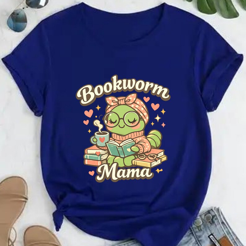 Bookworm Mama Shirt – Cute Reading Mom Tee | Mother’s Day Gift for Book Lover Mom, Cozy Reader Shirt afbeelding 6