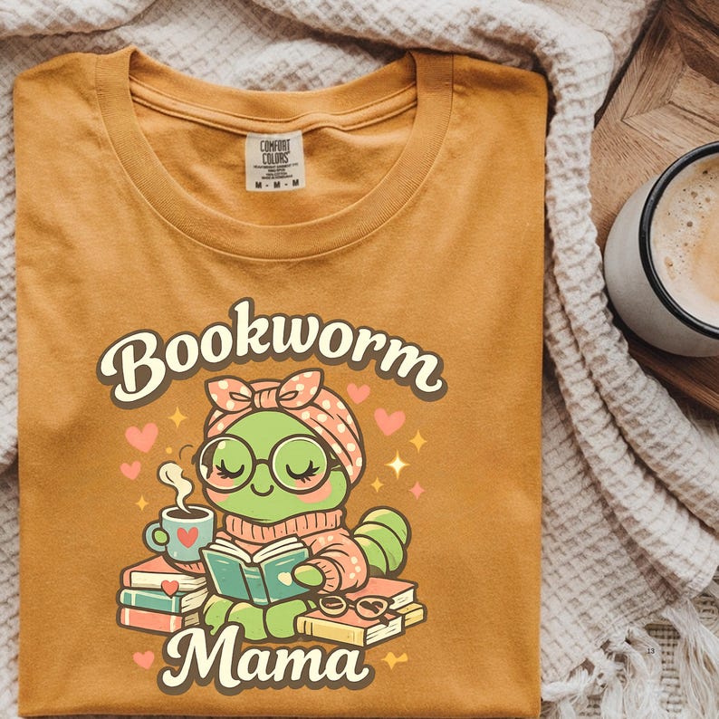 Bookworm Mama Shirt – Cute Reading Mom Tee | Mother’s Day Gift for Book Lover Mom, Cozy Reader Shirt afbeelding 9
