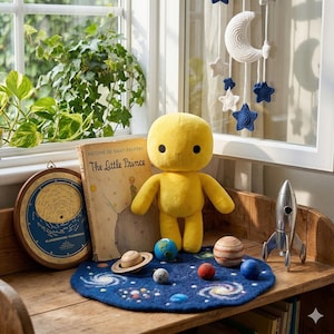 Wobbly Life Yellow Jelly Man Plüschtier, Der kleine Prinz Cosmic Nursery Decor, Benutzerdefinierte Indie Game gefüllte Figur, Gamer Kinderzimmer Geschenk