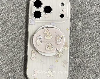 Minimalist Animal iPhone Case, MagSafe Griptok, Cartoon Silicone