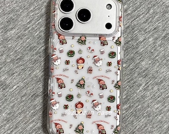 Christmas Cute Cartoon Snowman iPhone case, iPhone 17 Pro Max Case, iPhone 17 MagSafe Griptok Case, iPhone 13 14 15 16 Case