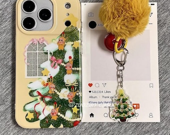 Yellow Christmas Tree iPhone Case, iPhone 17 Pro Max Case, iPhone 17 MagSafe Griptok Case, iPhone 17 Pro Case, iPhone 13 14 15 16 Case