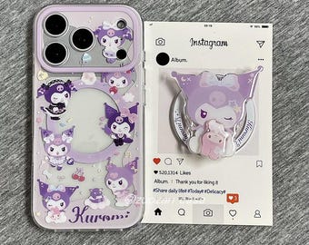 Purple Kulomi iPhone Case, iPhone 17 Pro Max Phone Case,iPhone 17 MagSafe Griptok Case, , iPhone 16 15 14 13 Case