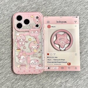 Funda con corderito rosa para iPhone 17, iPhone 17 Pro Max, iPhone 17 MagSafe Griptok, iPhone 13, 14, 15 y 16 imagen 1