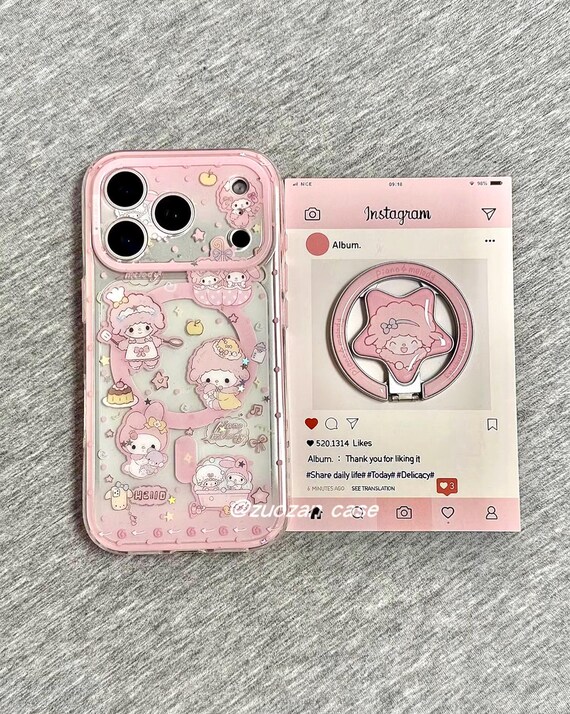 Pink Cute Little Lamb iPhone 17 Case, iPhone 17 Pro Max Case, iPhone 17 MagSafe Griptok Case, iPhone 13 14 15 16 Case