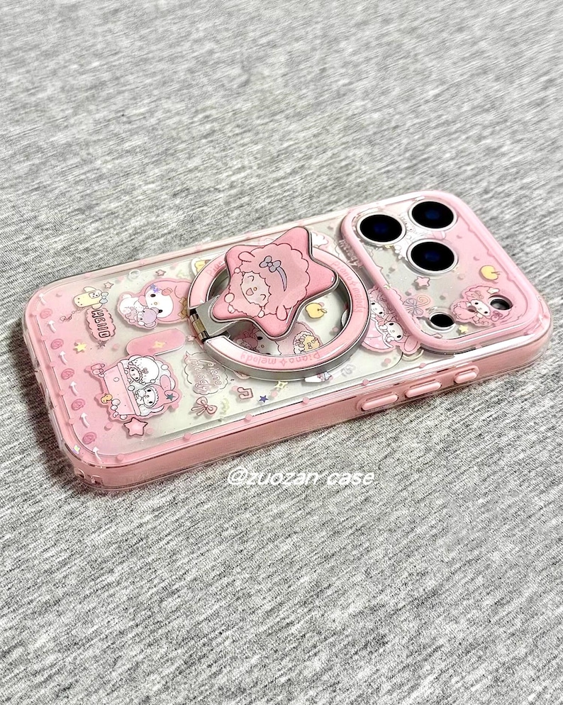 Funda con corderito rosa para iPhone 17, iPhone 17 Pro Max, iPhone 17 MagSafe Griptok, iPhone 13, 14, 15 y 16 imagen 5