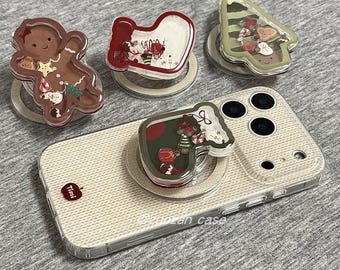 Beige sweater pattern Christmas holder phone case, iPhone 17 Pro Max Case, iPhone 17 Pro Case, iPhone 16 15 14 13 Case