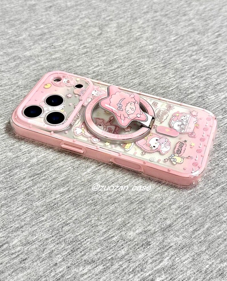 Funda con corderito rosa para iPhone 17, iPhone 17 Pro Max, iPhone 17 MagSafe Griptok, iPhone 13, 14, 15 y 16 imagen 4