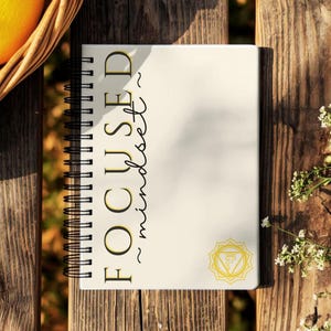 Focused Mindset Spiral Notebook - Ruled Line: Solar Plexus Chakra Affirmation Journal for Daily Motivation