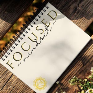 Solar Plexus Yoga Journal, Focused Mindset Manipura Notebook, Clarity Planner for Yogi, Intention Setting Spiral Book, Retreat Diary