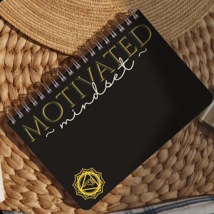 Solar Plexus Yoga Notebook, Manipura 3rd Chakra Journal, Motivated Mindset Spiral Bound Daily Diary