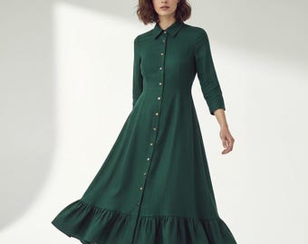 Wednesday Addams Cosplay Dress Sewing Pattern | Gothic Swing Dress PDF Pattern, Sizes XXS–XXL