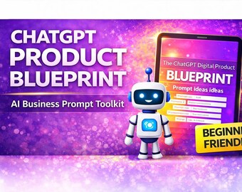 Cyfrowy plan produktu ChatGPT | Zestaw narzędzi AI Business Prompt (do pobrania w wersji cyfrowej)