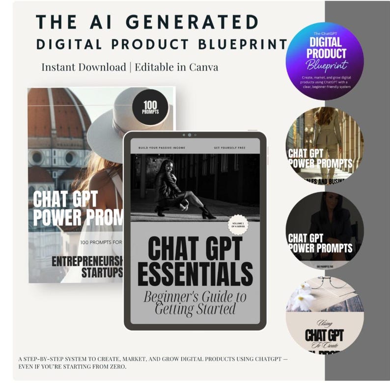ChatGPT Digital Product Blueprint | AI Business Prompt Toolkit (Digital Download) image 2