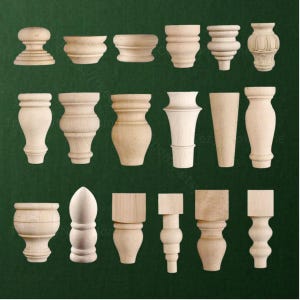 wooden furniture legs, wood cabinet legs, turned wood legs, sofa legs wood, replacement furniture legs, DIY furniture legs, unfinished wood legs, table legs wood, dresser feet wood, cabinet feet wooden, furniture restoration, IKEA hack legs, decorative wood feet