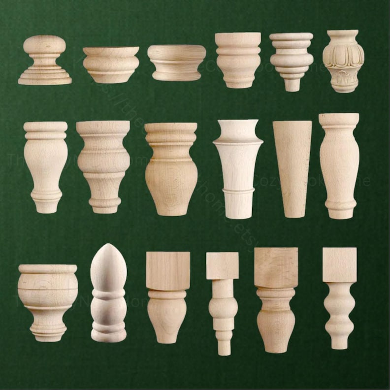wooden furniture legs, wood cabinet legs, turned wood legs, sofa legs wood, replacement furniture legs, DIY furniture legs, unfinished wood legs, table legs wood, dresser feet wood, cabinet feet wooden, furniture restoration, IKEA hack legs, decorative wood feet