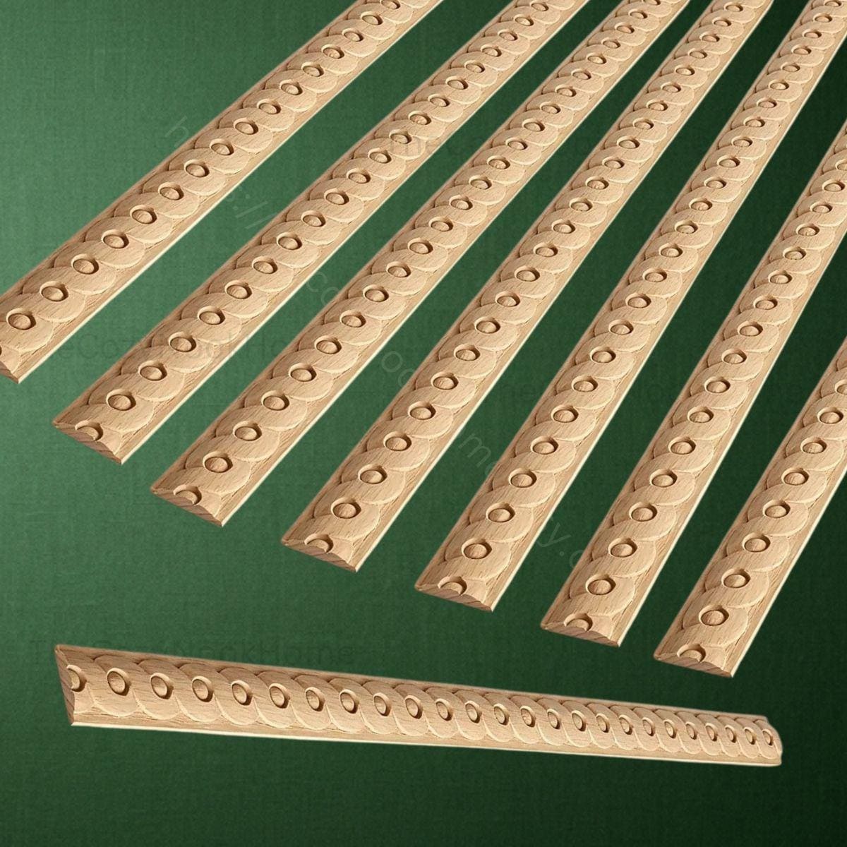 Lot De 4 Moulures Bois Sculpté Gotetiso – Décoration D’angle Et De Coin