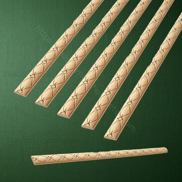 Gezellige, ongeverfde houtsnijwerk appliqué | Decoratief meubilair Onlay-lijst voor kasten, muren