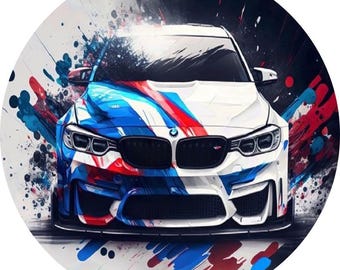 Taartwafel Verjaardag BMW Auto Autopatronen 0,6 mm Dikte
