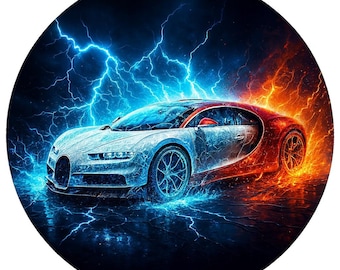 Bugatti Cake Wafel Auto Sportwagen Racer Coupé