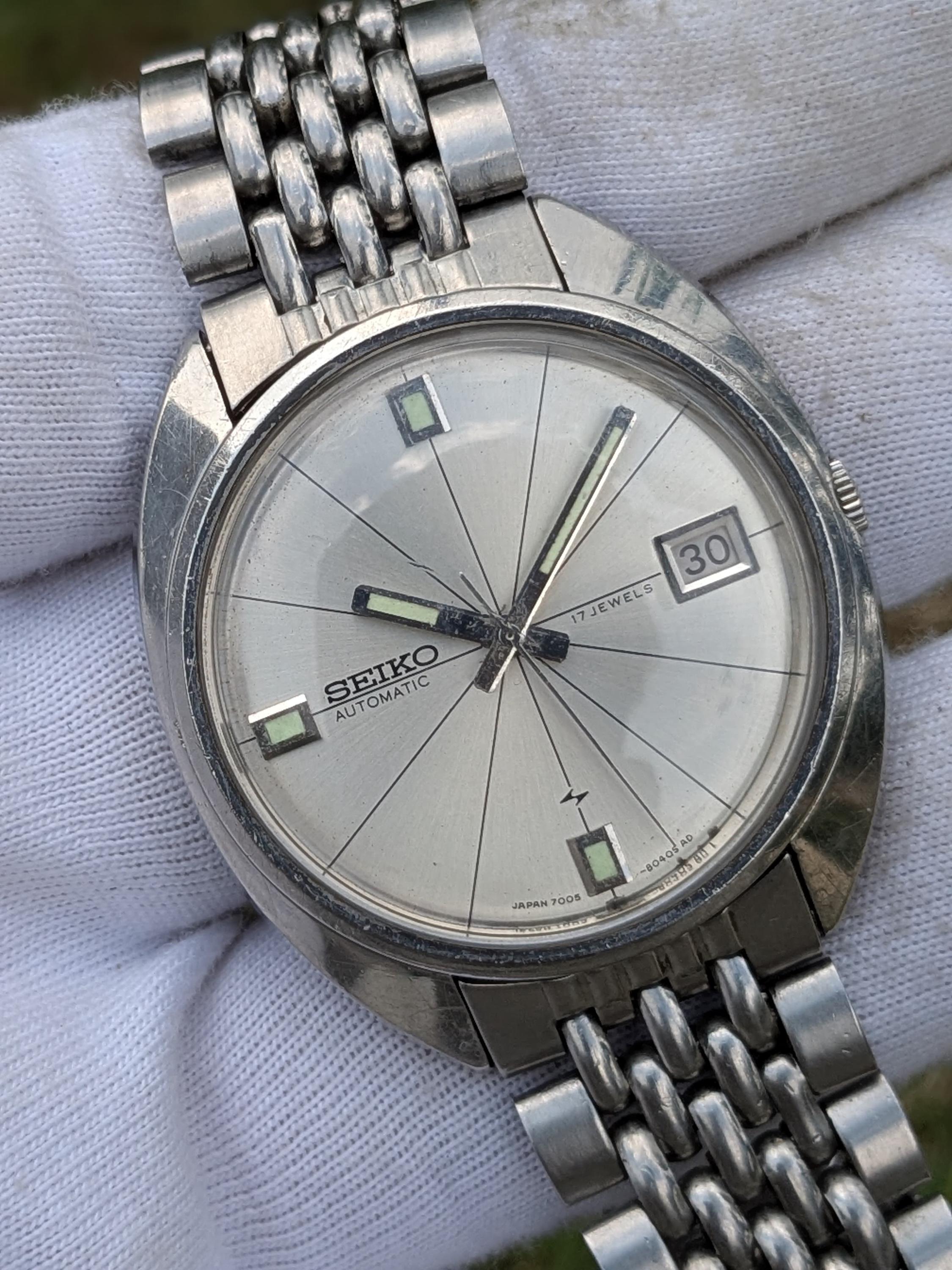 シヤトーパルメ　1971 Vintage (oct 1971) SEIKO 7005-8032, 17 Jewels, Rare Dial, Japan - Etsy