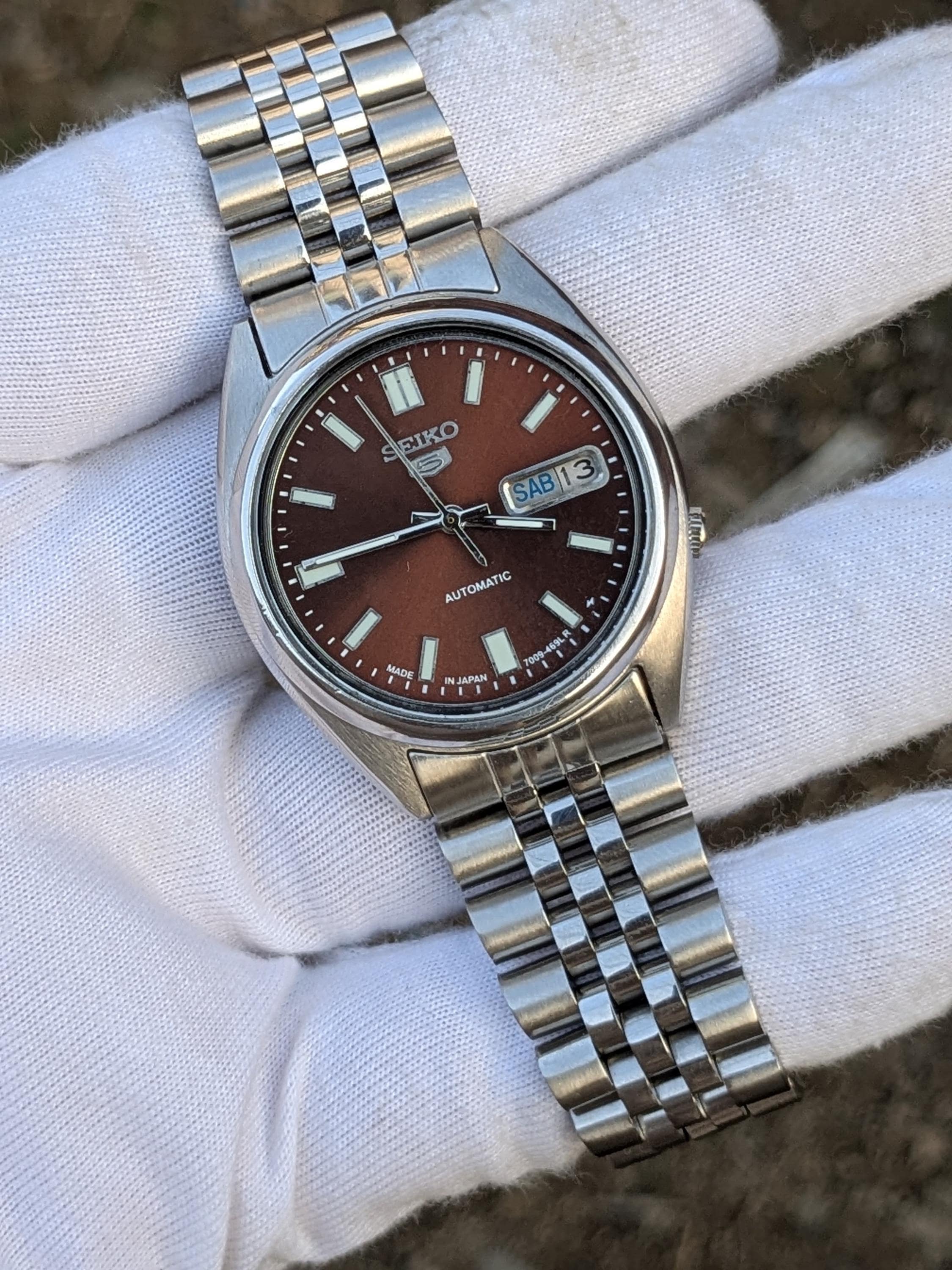 Vintage Seiko 5 Automatic Day/date Men's Watch 7009 Japan - Etsy