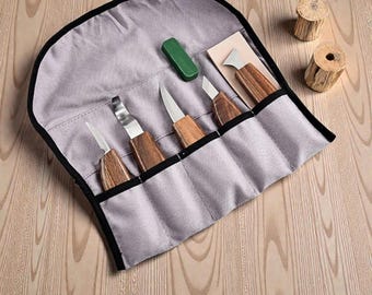 17 Piece Hand Wood Carving Chisel Set, Professional Woodworking Tools Kit UK with Protection Gloves, Wood Blank, Spoon Blank