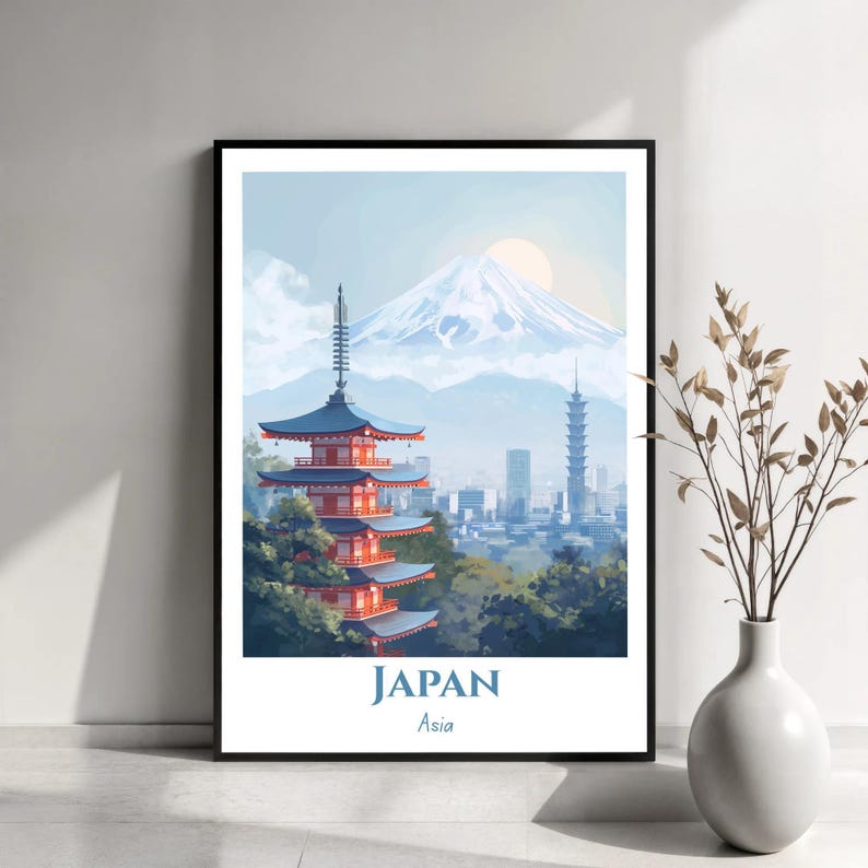Japan Travel Poster | Japan Wall Art | Asian Landscape Print | Japan ...